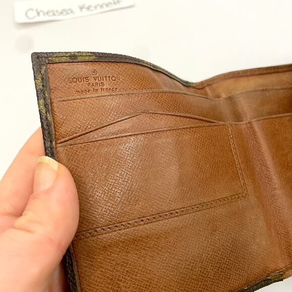 Louis Vuitton Bifold Vintage Square Elise Monogram Wallet Double Sided 0394 - Picture 11 of 12